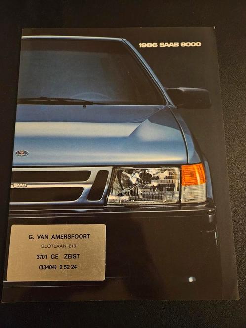 Brochure Saab 9000 1986 USA, Boeken, Auto's | Folders en Tijdschriften, Zo goed als nieuw, Overige merken, Ophalen of Verzenden
