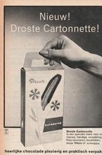 Retro reclame 1962 Droste chocola cartonnette korenaren, Verzenden, Overige typen