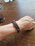 Handgemaakte Bruine Leren Armband - Verstelbaar, Ophalen of Verzenden, Bruin, Leer