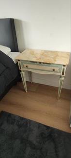 Vintage Nachtkastje met Marmeren Blad, Overige materialen, Gebruikt, Vintage, 60 cm of meer