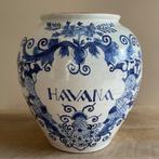 19de eeuwse blauw/witte HAVANA tabakspot gemerkt 3 klokken, Antiek en Kunst, Antiek | Keramiek en Aardewerk, Verzenden