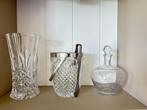 Crystal vase and ice bucket and decanter, Ophalen