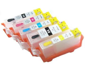 Hervulbare cartridges Canon PGI 520 BK CLI 521 BK C M Y beschikbaar voor biedingen