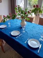 Christofle: exclusief tafelkleed, 275x170cm, blauw, Huis en Inrichting, Ophalen of Verzenden, Nieuw, Rechthoek, Binnen