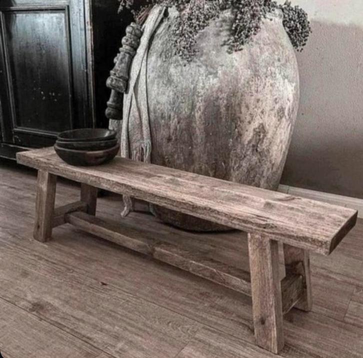 ~Stoer Sober Landelijk Houten XL Vensterbank Bankje~, Huis en Inrichting, Woonaccessoires | Overige, Zo goed als nieuw, Ophalen of Verzenden