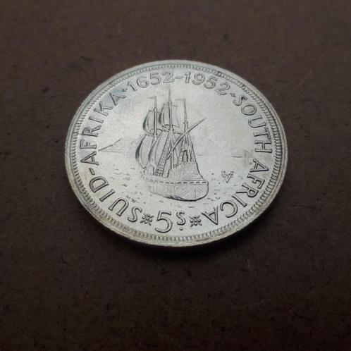 Zuid Afrika 5 Shillings met VOC keerzijde, Postzegels en Munten, Munten | Afrika, Losse munt, Zuid-Afrika, Zilver, Verzenden