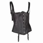 Echt leren corset model 11 waist cincher in small t/m 6xl, Kleding | Dames, Ophalen of Verzenden, Body of Korset, Zwart