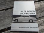 Instructieboek Alfa Romeo 2000 Berlina 1972, Ophalen of Verzenden