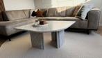 Vintage marmeren salontafel, Huis en Inrichting, Tafels | Salontafels, Ophalen, Gebruikt, 100 tot 150 cm, 50 tot 100 cm