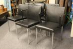 Brocante - Serie luxe Design-stoelen, Walter Knoll!, Huis en Inrichting, Stoelen, Ophalen, Gebruikt, Zwart, Metaal