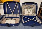 2 Mooie donkerblauwe Samsonite koffers, Ophalen, Hard kunststof, Slot, Zo goed als nieuw
