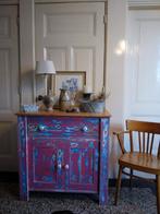 Brocante commode Provence blauw roze babykamer kinderkamer, Huis en Inrichting, Kasten | Dressoirs, Ophalen, Gebruikt, 50 tot 100 cm