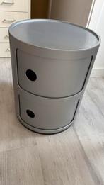 Kartell nachtkastje - Zilver Grijs, Ophalen, Minder dan 45 cm, Gebruikt, Rond