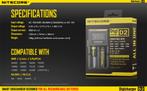Nitecore D2 oplader, Audio, Tv en Foto, Opladers, Ophalen of Verzenden, Nieuw
