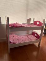 Poppen stapelbed met beddengoed- Zo goed als nieuw!, Kinderen en Baby's, Ophalen, Zo goed als nieuw, Babypop
