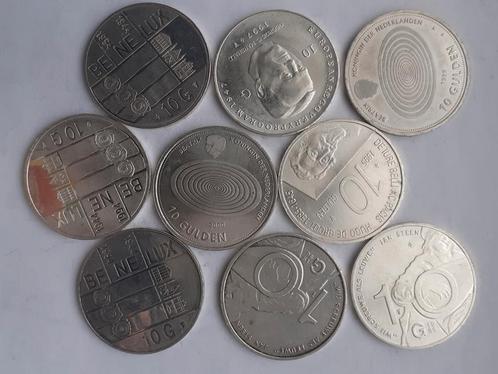 9 Zilveren tientjes., Postzegels en Munten, Munten | Nederland, 10 gulden, Koningin Beatrix, Ophalen of Verzenden