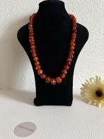 R091/ vintage AMBER ketting Onwillekeurige Parel Vorm, Gebruikt, Verzenden, X, X