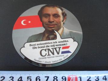 sticker turks de bond die mij verstaat CNV beschikbaar voor biedingen