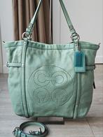 Coach Audrey Andie shopper / schoudertas van leer, Ophalen of Verzenden, Gebruikt, Groen, Shopper