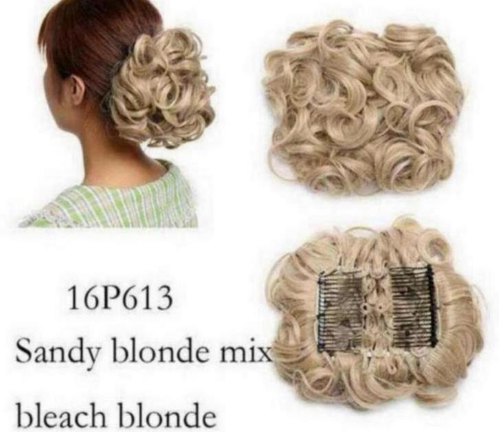 Chignon haar stuk Blonde Grote Dikke Krullen Scrunchie Blond, Sieraden, Tassen en Uiterlijk, Uiterlijk | Haarverzorging, Nieuw