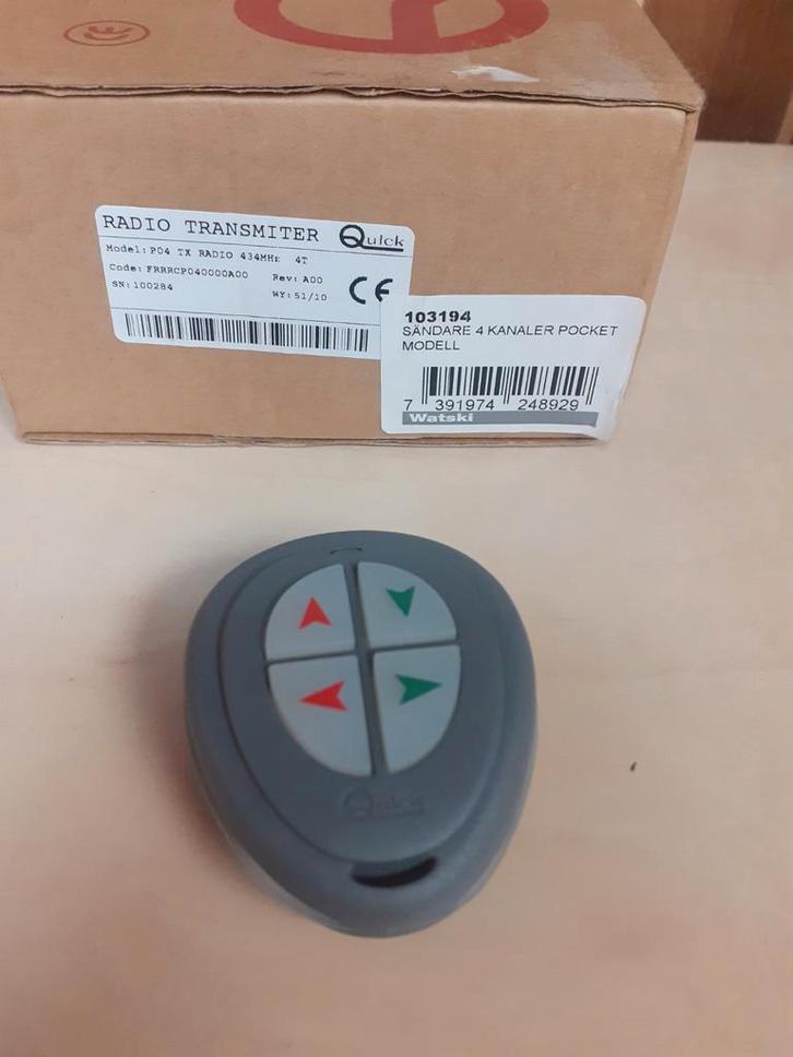 Quick Afstandsbediening 434 MHz - Nieuw in Doos, Watersport en Boten, Accessoires en Onderhoud, Nieuw, Motor en Techniek, Ophalen of Verzenden