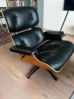 Vitra Eames Lounge Chair met Ottoman zwart Premium leder, Ophalen, Zo goed als nieuw, Minder dan 75 cm, 50 tot 75 cm