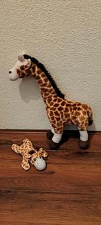 2 giraffe knuffels groot en klein., Kinderen en Baby's, Speelgoed | Knuffels en Pluche, Ophalen of Verzenden, Zo goed als nieuw