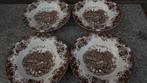 4 diepe borden Johnson Brothers Country LIfe engels servies, Ophalen of Verzenden