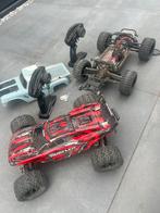 2 x traxxas auto 4x4 stampede & rustler te ruil, Ophalen of Verzenden, Elektro, Auto offroad