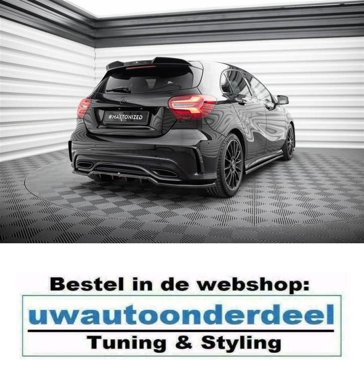 Maxton Design Spoiler Splitter Lip A Klasse W176 AMG Line Fa, Auto diversen, Tuning en Styling, Verzenden