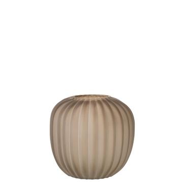 Vaas streep zand Glas Lichtbruin - 27.5x27.5x27.5cm beschikbaar voor biedingen