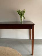 Midcentury vintage massieve palissander eettafel, Gebruikt, 100 tot 150 cm, 50 tot 100 cm, Vijf personen of meer