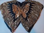 Feestelijke blouse met prachtige vlinders  goudkleurig, Maat 38/40 (M), Overige typen, Overige kleuren, Ophalen of Verzenden