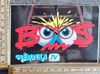 Vintage sticker Veronica TV BOOS Bart de Graaff televisie, Ophalen of Verzenden