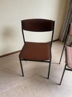 Bruine vintage stoel, Ophalen, Gebruikt, Bruin, Metaal