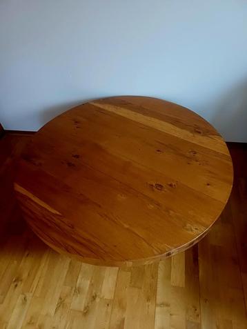 Massief Eiken Tafel - Ø110cm, Hoogte 41cm beschikbaar voor biedingen