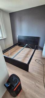 Ikea 160cm met LATTENBODEM, Huis en Inrichting, Ophalen, Gebruikt, Zwart, Tweepersoons
