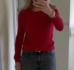 Rode Ralph Lauren Trui - Maat S - Kabelmotief, Ophalen of Verzenden, Zo goed als nieuw, Maat 36 (S), Rood