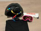 Kinder skihelm (Giro) XS/S met skibril (Sinner), Zo goed als nieuw, Ophalen