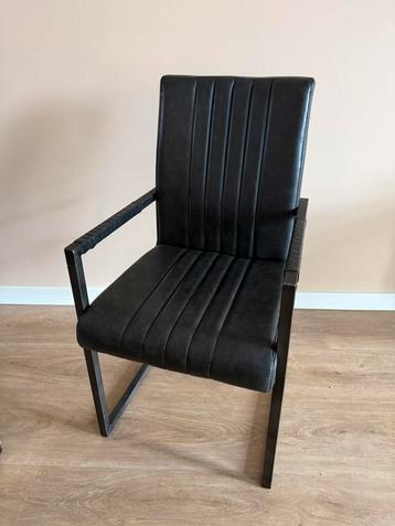 6 Stoelen - Dark Grey Old Metal Black beschikbaar voor biedingen