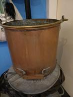 Grote koperen ketel met hengsel en handvat, Ophalen, Koper