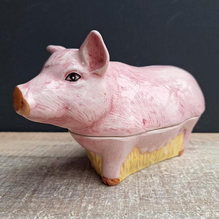Michel Caugant terrine varkentje, Antiek en Kunst, Antiek | Keramiek en Aardewerk, Ophalen of Verzenden
