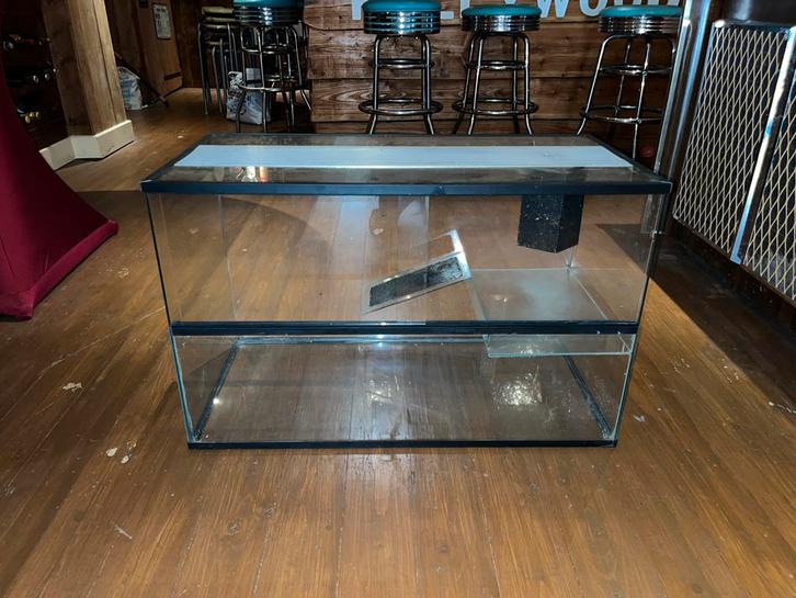 Waterschildpad Terrarium 80x40x50 cm met filter, Dieren en Toebehoren, Reptielen en Amfibieën | Toebehoren, Gebruikt, Ophalen