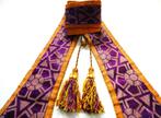 Liturgische kleding stola paars lila brokaat lint ca. 1900, Ophalen of Verzenden