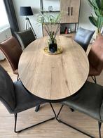 Ovaal tafelblad SANDTON – 200x102 cm – kleur natur– ZGAN, Huis en Inrichting, Ophalen, 100 tot 150 cm, Kunststof, 200 cm of meer