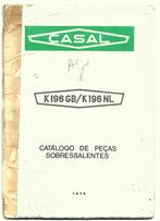 Casal K196 GB / K196 NL Parts List (CA10) bromfiets, Ophalen of Verzenden, Gebruikt