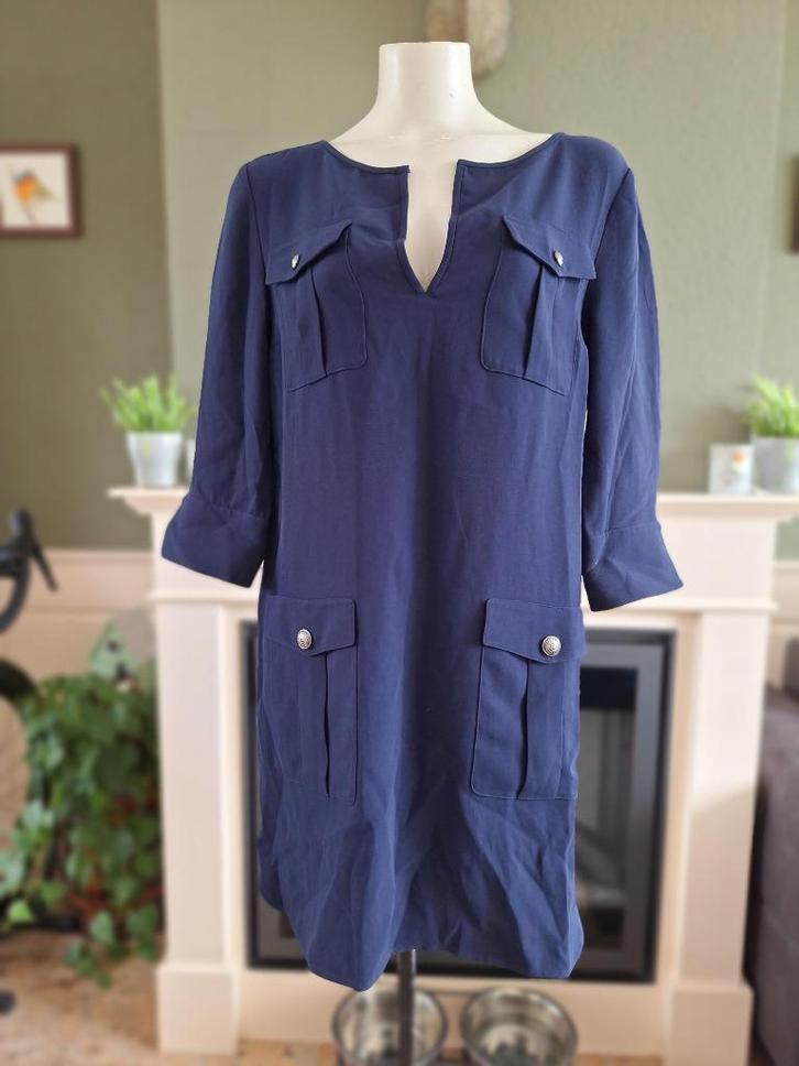 Diane von Furstenburg blauwe jurk 6 40 M Gratis Verzenden !, Kleding | Dames, Jurken, Zo goed als nieuw, Maat 38/40 (M), Blauw