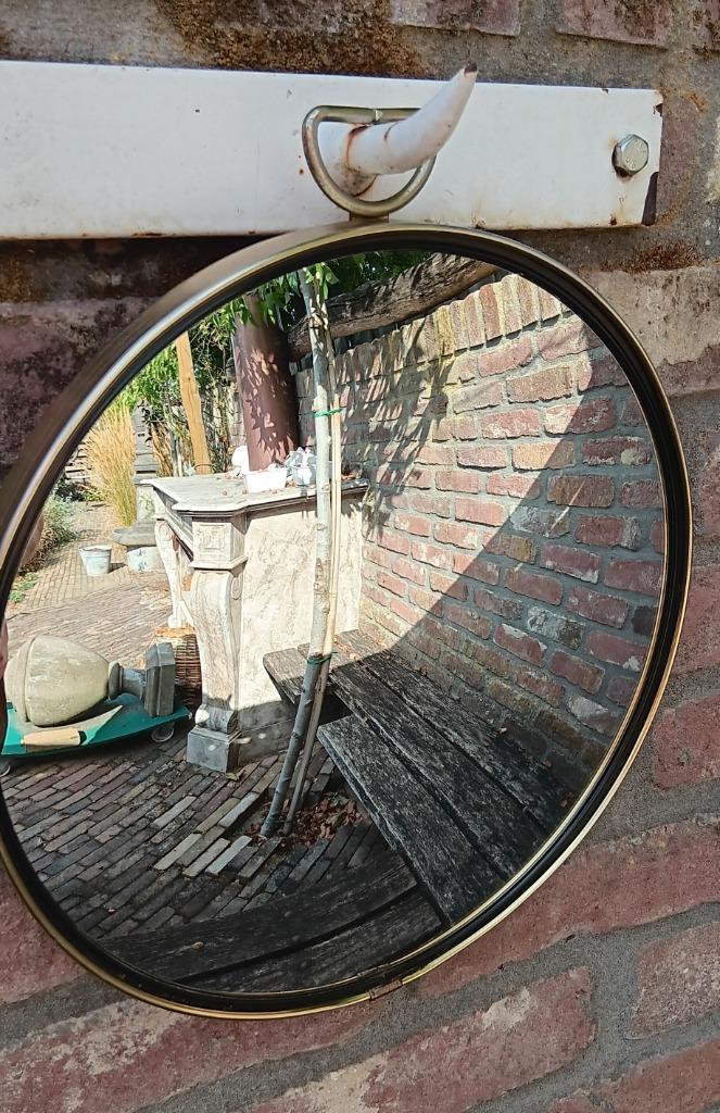 Vintage 1950/1960 Butler's eye spiegel witch's eye mirror 30, Antiek en Kunst, Antiek | Spiegels, Minder dan 50 cm, Minder dan 100 cm