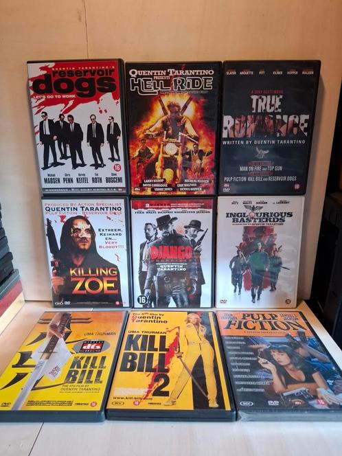 Quentin Tarantino Movie Collection - Actie Crime - 9 DVD Set, Cd's en Dvd's, Dvd's | Thrillers en Misdaad, Zo goed als nieuw, Actiethriller