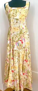 Zara linnen blend pastel bloemen jurk, Ophalen of Verzenden, Zo goed als nieuw, Onder de knie